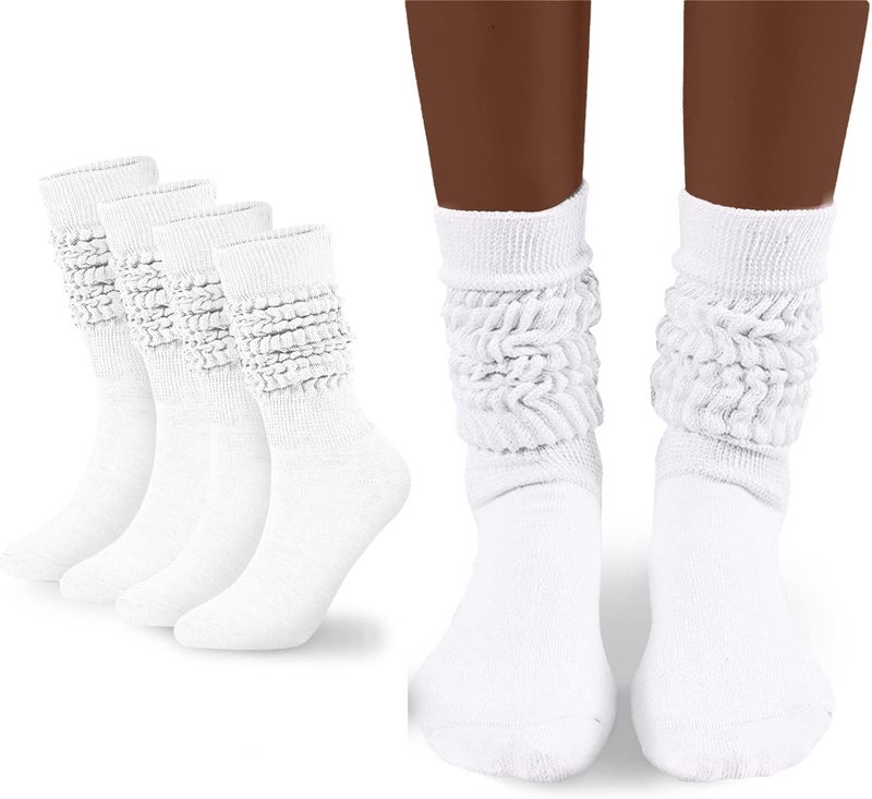 Flydo Store Womens Slouch Sock Scrunch Socks Soft Long Boot Socks for Women Stacked High Sock 2-3 PACK - Image 1